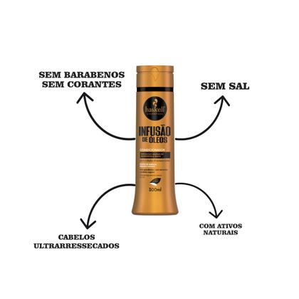 Imagem de Kit Haskell Infusão De Óleos Shamp cond masc 300ml Mimo