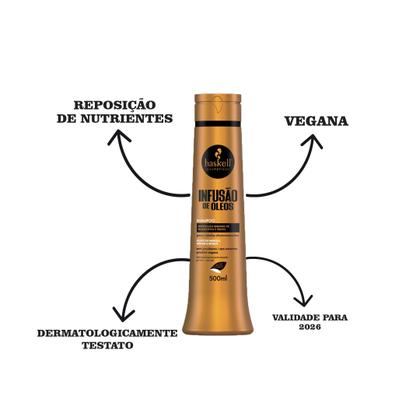 Imagem de Kit Haskell Infusão De Óleos Shamp cond masc 500g Mimo