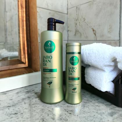 Imagem de Kit Haskell JABORANDI Shampoo 1 Litro Condicionador 300 ml