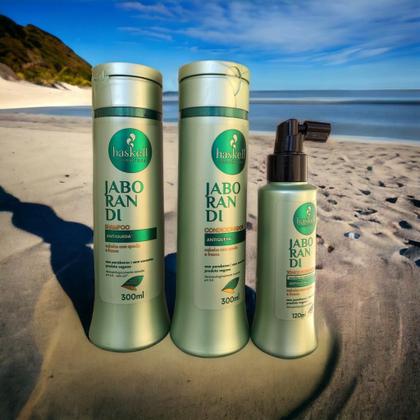 Imagem de Kit Haskell Jaborandi Shampoo + Condicionador 300ml + Tônico 120 ML