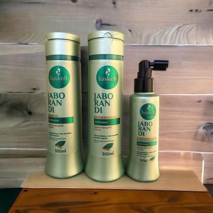 Imagem de Kit Haskell Jaborandi Shampoo + Condicionador 300ml + Tônico 120 ML