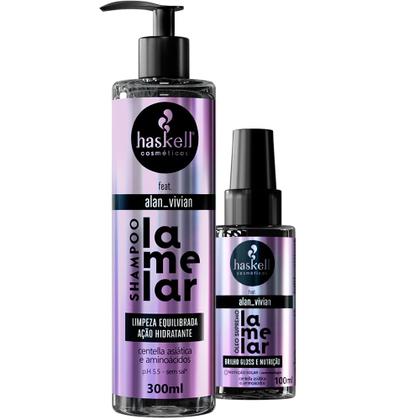 Imagem de Kit Haskell Lamelar Shampoo 300ml e Óleo 100ml