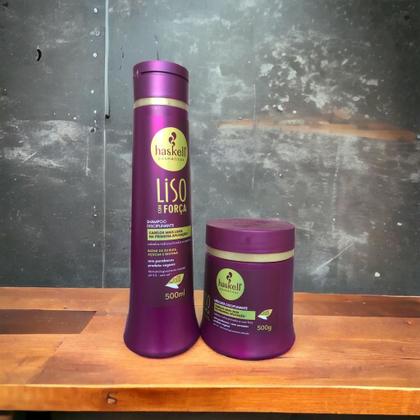 Imagem de Kit Haskell LIso com Força Shampoo 500ML + 1 Mascara 500ML