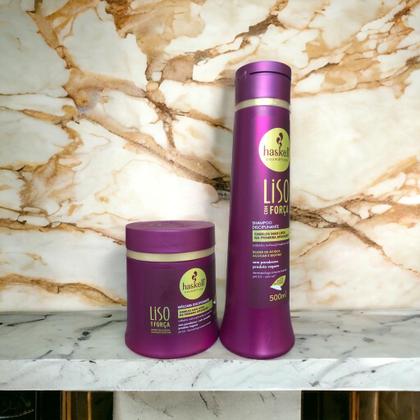 Imagem de Kit Haskell LIso com Força Shampoo 500ML + 1 Mascara 500ML