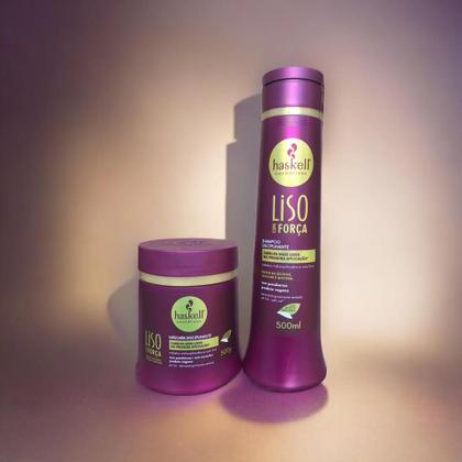 Imagem de Kit Haskell LIso com Força Shampoo 500ML + 1 Mascara 500ML