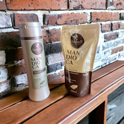 Imagem de Kit Haskell Mandioca Condicionador 300ML + 1 Refil Condicionador 250