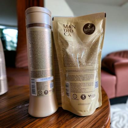 Imagem de Kit Haskell Mandioca Condicionador 300ML + 1 Refil Condicionador 250