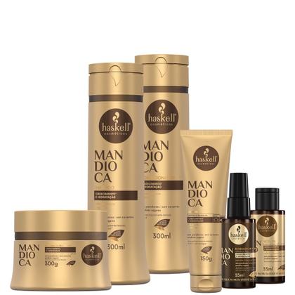 Imagem de Kit Haskell Mandioca Sh+cond+masc Leave In Nect Rep. Pontas