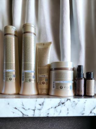 Imagem de Kit Haskell Mandioca Sh Cond Máscara 500ml 6 Itens Completo