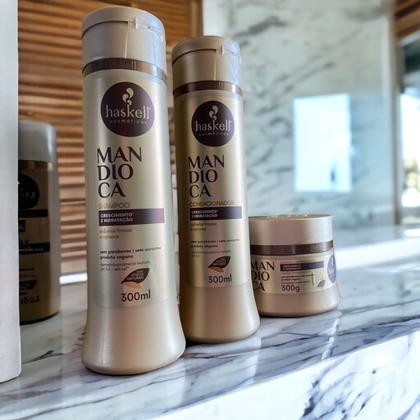 Imagem de Kit Haskell Mandioca Shampoo 300ML 1 Condicionador 300ML 1 Mascara 300ML