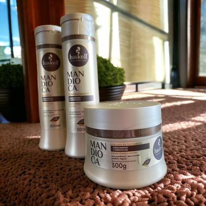 Imagem de Kit Haskell Mandioca Shampoo 300ML 1 Condicionador 300ML 1 Mascara 300ML