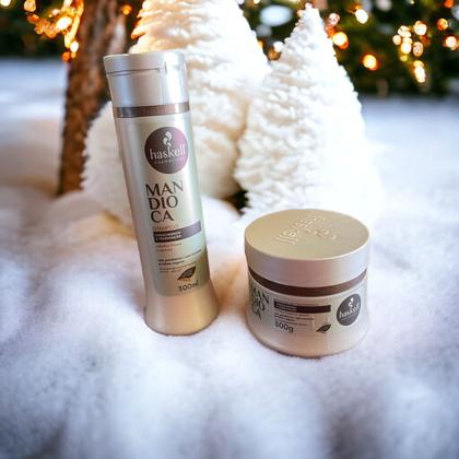 Imagem de Kit Haskell Mandioca Shampoo 300ML + 1 Mascara 300ML
