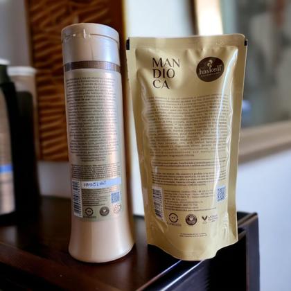 Imagem de Kit Haskell Mandioca Shampoo 300ML + 1 Refil Shampoo 250