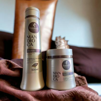 Imagem de Kit Haskell Mandioca Shampoo 500ML + 1 Mascara 500ML