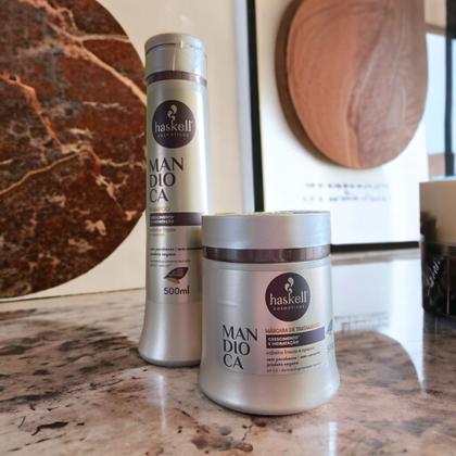 Imagem de Kit Haskell Mandioca Shampoo 500ML + 1 Mascara 500ML