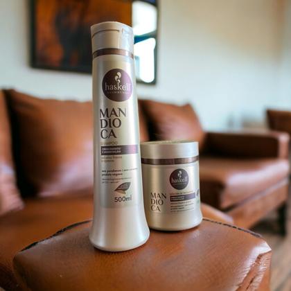 Imagem de Kit Haskell Mandioca Shampoo 500ML + 1 Mascara 500ML