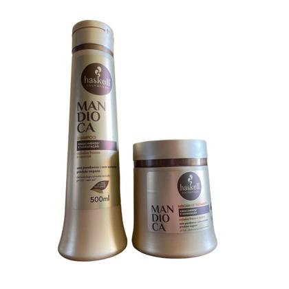 Imagem de Kit Haskell Mandioca Shampoo 500ML + 1 Mascara 500ML