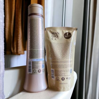 Imagem de Kit Haskell Mandioca Shampoo 500ML + 1 Refil Shampoo 250
