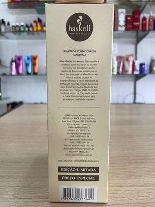 Imagem de Kit Haskell Mandioca Shampoo e Condicionador 300ml  Crescimento e Hidratação