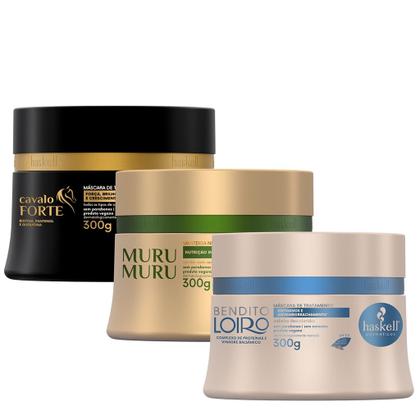 Imagem de Kit Haskell Masc Cavalo Forte Bendito Loiro Murumuru 300g