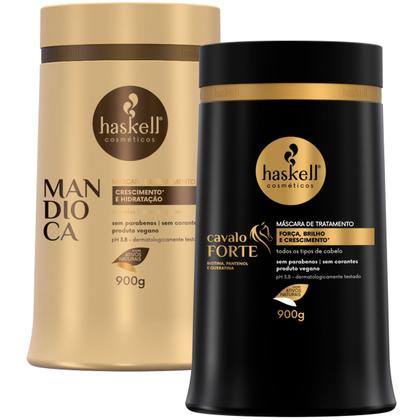 Imagem de Kit Haskell Mascaras Cavalo Forte E Mandioca 900gr
