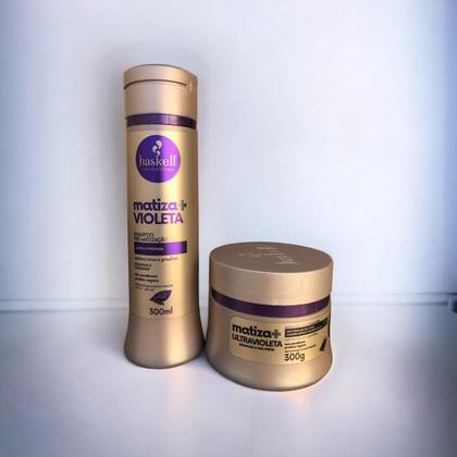 Imagem de Kit Haskell Matiza+ Shampooo Máscara Ultravioleta 300ml 2 Itens Completo