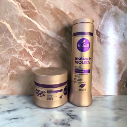 Imagem de Kit Haskell Matiza+ Shampooo Máscara Violeta 300ml 2 Itens Completo