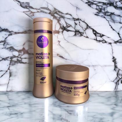 Imagem de Kit Haskell Matiza+ Shampooo Máscara Violeta 300ml 2 Itens Completo