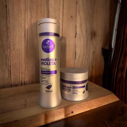 Imagem de Kit Haskell Matiza+ Shampooo Máscara Violeta 300ml 2 Itens Completo