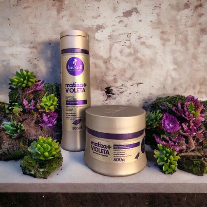 Imagem de Kit Haskell Matiza+ Shampooo Máscara Violeta 300ml 2 Itens Completo