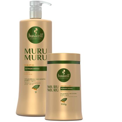 Imagem de Kit Haskell Murumuru Shampoo 1l + Mascara 900G