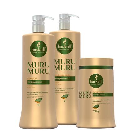 Imagem de Kit Haskell Murumuru Shampoo Condicionador Mascara 1l/1kg