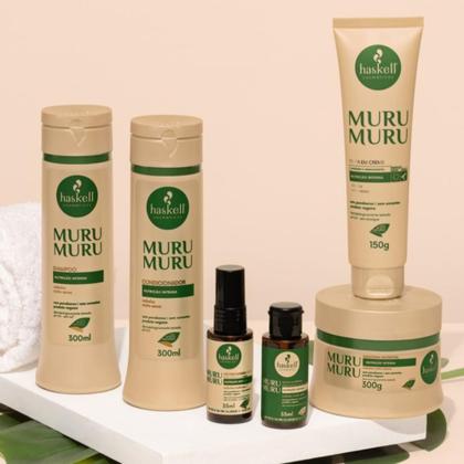 Imagem de Kit Haskell Murumuru Shampoo e Condicionador 300ml + Polpa em Creme 150g