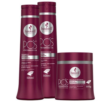 Imagem de Kit Haskell Pós Progressiva Sh Condicionador Mascara 500g