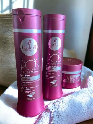 Imagem de Kit Haskell Pós Progressiva Shampoo 300ML 1 Condicionador 300ML 1 Mascara 300ML