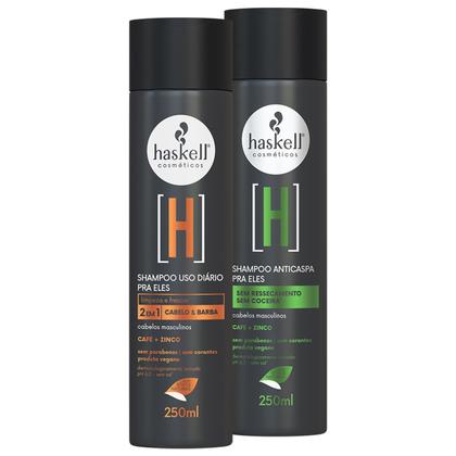 Imagem de Kit Haskell Pra Ele Sh Anticaspa + Sh Cabelo e Barba 250ml