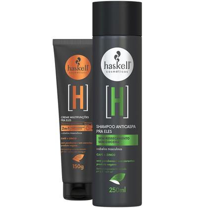 Imagem de Kit Haskell Pra Ele Shampoo Anticaspa + Creme Multifuncoes