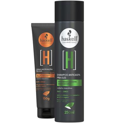 Imagem de Kit Haskell Pra Ele Shampoo Anticaspa + Creme Multifuncoes
