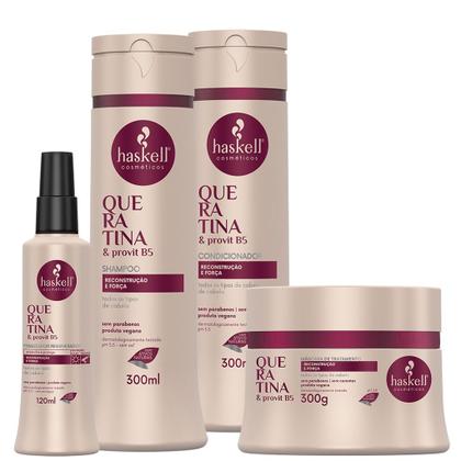 Imagem de Kit Haskell Queratina Sh Cond Masc 300g + Finalizador