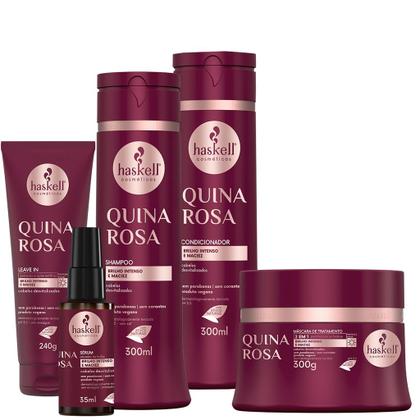 Imagem de Kit Haskell Quina Rosa Sh Cond Masc 300g Leave-in Serum