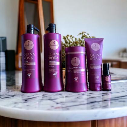 Imagem de Kit Haskell Quina Rosa Sh Cond Máscara 1Litro 5 Itens Completo