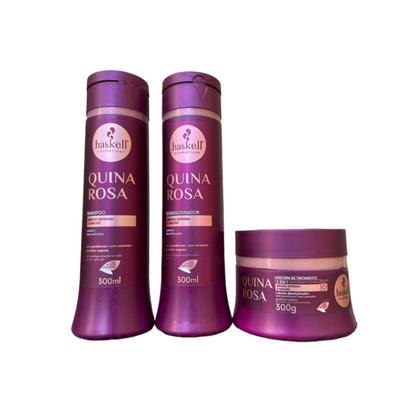 Imagem de Kit Haskell Quina Rosa Shampoo 300ML 1 Condicionador 300ML 1 Mascara 300ML