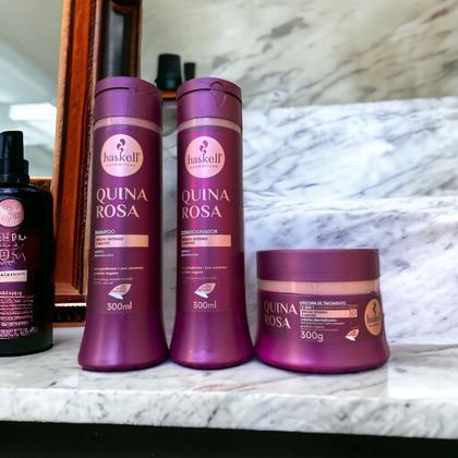 Imagem de Kit Haskell Quina Rosa Shampoo 300ML 1 Condicionador 300ML 1 Mascara 300ML
