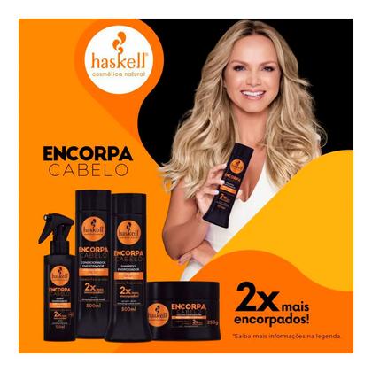 Imagem de Kit Haskell Shampoo Cond Encorpa 300ml Fluido +mini máscara