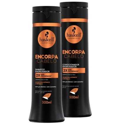 Kit Haskell Shampoo Condicionador Encorpa 300ml Imagem de Kit Haskell Shampoo Condicionador Encorpa 300ml