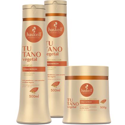 Imagem de Kit Haskell Tutano Shampoo Condicionador Máscara 500g