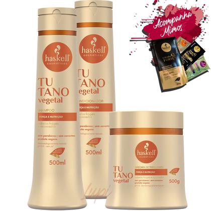 Imagem de Kit Haskell Tutano Shampoo Condicionador Máscara 500g