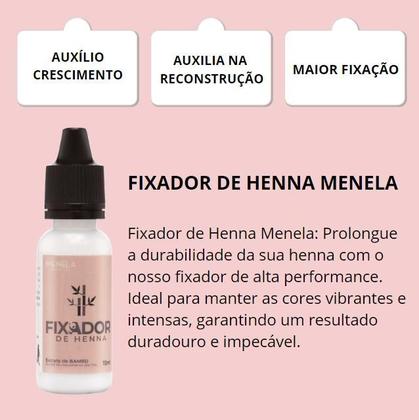 Imagem de Kit Henna Para Sobrancelhas Menela 2,5g Cor Castanho Claro