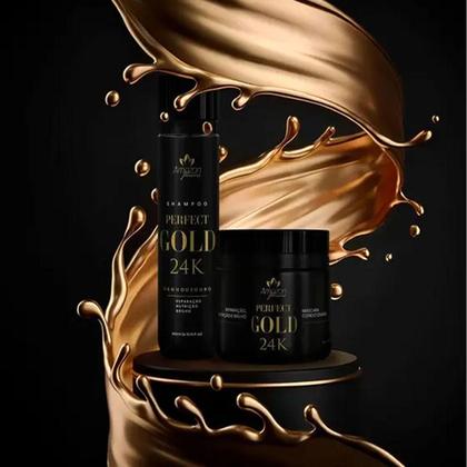 Imagem de Kit Hidratação Alto Impacto Amazon Flowers Terapia Ouro 24K