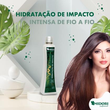 Imagem de Kit Hidratação Impacto Shampoo Silicone Protetor Fio Midori